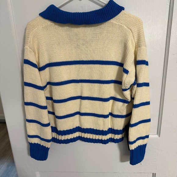Cerulean Stripe Charlie Polo Sweater NWT Size: S/M - Picture 5 of 5